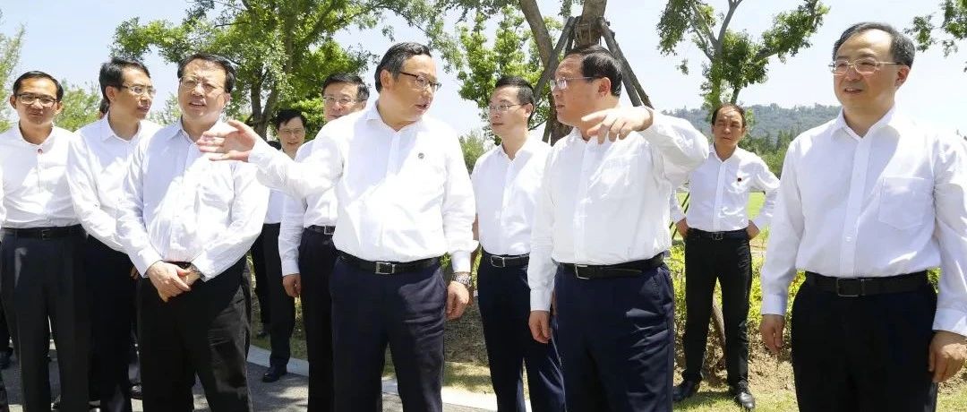 上海市委书记李强、市长龚正来通考察，省长吴政隆陪同