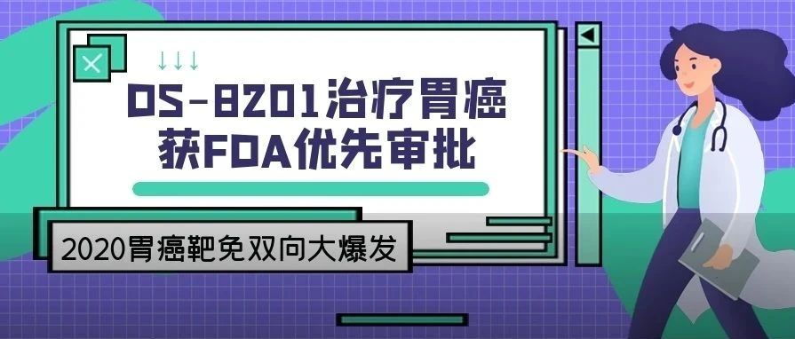 DS-8201治疗胃癌获FDA优先审批，2020胃癌靶免双向大爆发！