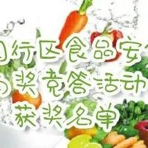 2020年闵行区食品安全知识有奖竞答活动获奖名单